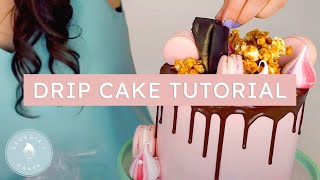 How To Decorate A Drip Cake  Georgias Cakes [upl. by Mettah]