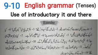 English grammar 9  10 class tenses  Use of introductory it and there  New Edition [upl. by Hartzell48]