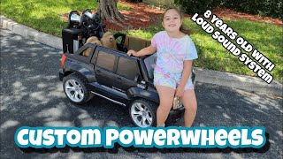 Sophia shows us around her Cadillac Escalade Powerwheels  PRV Audio system [upl. by Carmena]