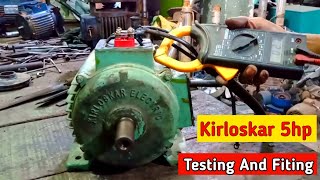 kirloskar 5HP3PHASE motor fitting kirloskar motorpower motor [upl. by Raouf]