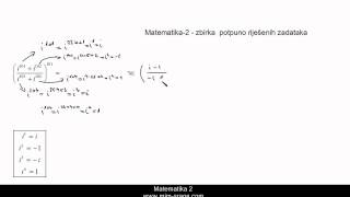 vjbr7 Kompleskni brojevi  potpuno riješeni zadaci  Matematika 2  instrukcije po zbirci [upl. by Alleahcim]