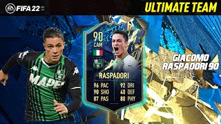 UN DELANTERO OBLIGATORIO PARA LA SERIE A RASPADORI 90 TOTS REVIEW FIFA 22 [upl. by Chaney]