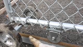 24 ChainLink Custom Driveway Roll Gate on Rail [upl. by Wiatt]