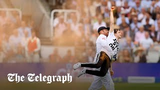 Jonny Bairstow carries off Just Stop Oil protester who disrupted Lords Ashes Test [upl. by Adnorahs]