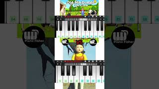 SQUID GAME DOLL Vs Old MacDonald Had A Farm Song  Easy Piano Tune shorts [upl. by Enilarac280]