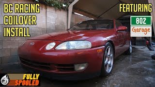 Lexus SC400 Drift Build Ep49  Installing BC Racing BR Coilovers feat 802 Garage [upl. by Acireed]