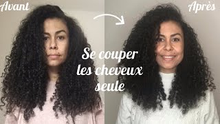 Couper ses cheveux bouclés à la maison  Nouvelle méthode [upl. by Alleon728]