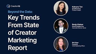 Webinar Beyond the Data Key Trends from our State of Creator Market [upl. by Lebana]