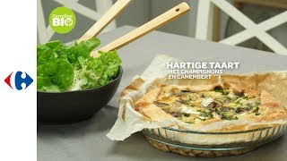 Hartige taart met champignons en camembert Bio [upl. by Etnaud]