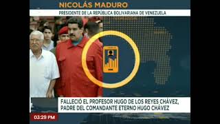 Pdte Maduro expresó sus condolencias por el fallecimiento del profesor Hugo de Los Reyes Chávez [upl. by Airlie]