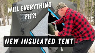 Trying Our New INSULATED TENT Winter Camping [upl. by Ahidam]