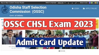 OSSC CHSL Admit Card Chsl admit card download  OSSC Important Update [upl. by Nereen40]