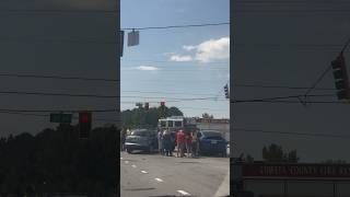 Oh No Accident at Intersection of SR 34 Sharpsburg Georgia  4 Vehicles Collided [upl. by Nnyleuqcaj]