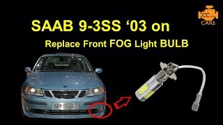 How to Change Replace Saab 93 SS 03on Front Fog Light Bulbs saabworld [upl. by Ened]