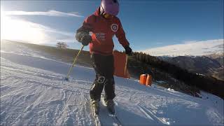 Skiing exercise edge and slide for intermediate skier [upl. by Koh]