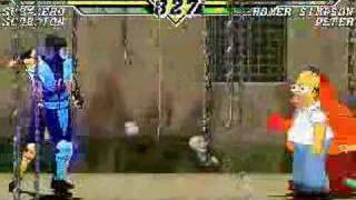 128 mugen 9 MK vs homer and peter [upl. by Adnirod]