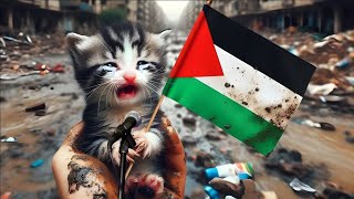 Atuna Tufuli Kucing imut Nyanyi Lagu Palestina🇵🇸🇵🇸 [upl. by Nebuer]