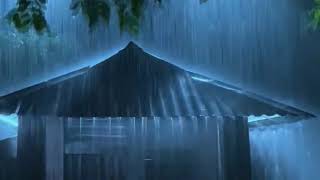 Heavy Rainstorm in Garden House with Lightning Flashed amp Thunder Rumbled Rain Sounds for Sleeping [upl. by Aynatal749]