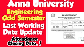 Anna University EngineeringOdd semester examination time table2024Last working date update2024 [upl. by Daugherty]