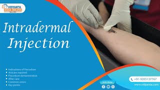 Intradermal injection I Injection administration I Route of medication administration [upl. by Meredi]