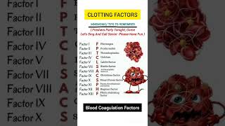 Clotting Factors Mnemonics  Blood Coagulation Factorsneet coagulation clotting ncert shorts [upl. by Calvano748]