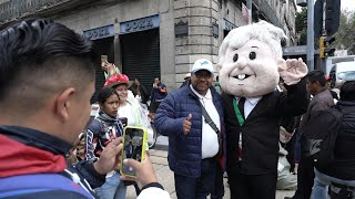 People gather outside Zocalo square ahead of Mexico president swearingin ceremony  AFP [upl. by Teeniv]