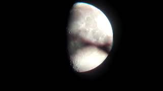 Moon and Call to prayers Telescope Celestron Astromaster 130EQ vs Mobile Phone Scope lens 18X [upl. by Silvie]