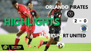 Orlando Pirates vs SuperSport United  Betway Premiership Highlights  October 24 2024 [upl. by Brenna783]