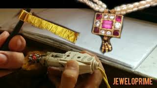 how a real gold kundan jewellery is made in workshop  this will blow your mind [upl. by Winfield]