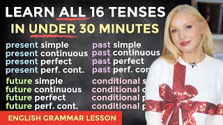 Learn ALL 16 TENSES Easily in under 30 Minutes  Present Past Future Conditional [upl. by Tibbs267]