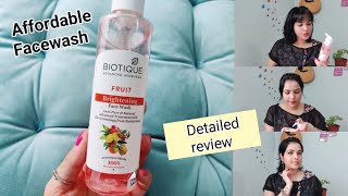 Biotique Fruit Brightening Face Wash Review  Affordable Price  Sunaina Kapur [upl. by Dlorej989]