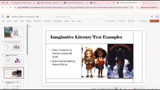 Mya Pontarelli Literacy in the classroom presentation [upl. by Haslett]