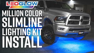 Installation  LEDGlow Million Color Slimline Underglow For Trucks [upl. by Shaylynn751]