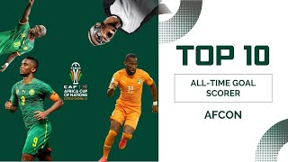 Top 10 Goal Scorers in AFCON History  AllTime Top Goal Scorers [upl. by Nyltac]