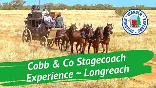 🐴 Cobb amp Co Stagecoach Experience  Longreach Queensland [upl. by Ojytteb]