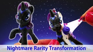 DIY My Little Pony Custom  Transforming Nightmare Rarity Peeling Off [upl. by Amin]