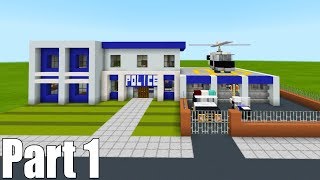 Minecraft Tutorial How To Make A Police Station Part 1 quot2019 City Tutorialquot [upl. by Sidonius]