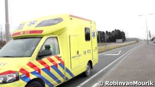 A1 Ambulance 18172 Naar Het Van Weel Bethesda Ziekenhuis Dirksland [upl. by Neelsaj230]