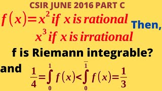 A PROBLEM ON RIEMANN INTEGRATION OF DIRICHLET LIKE FUNCTIONS [upl. by Adall]