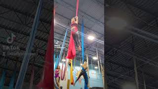 aerial silks basic Salto tutorial [upl. by Schalles382]