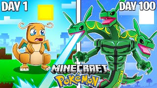 I Survived 100 DAYS as a DRAGON POKEMON in Minecraft [upl. by Wooldridge]