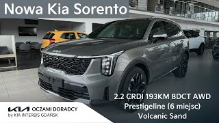 Nowa Kia Sorento 22 CRDI 193KM 8DCT AWD Prestigeline 6 miejsc  MIRRORPANORAMA  VOLCANIC SAND [upl. by Armelda]