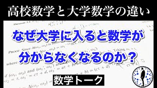 【数学トーク】なぜ大学に入ると数学が分からなくなるのか？〜高校数学と大学数学の違い〜 [upl. by Yordan333]