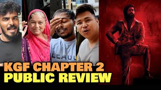 KGF Chapter 2 PUBLIC REVIEW  First Day First Show  Yash Srinidhi Sanjay Dutt Raveena [upl. by Lewison126]