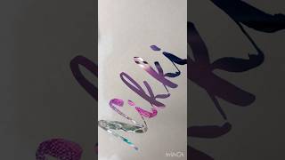 Nikki Name Calligraphy youtube art calligraphy youtube shorts viralvideo [upl. by Gabrielli]