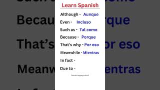 Spanish Connectors learnspanish [upl. by Chen]