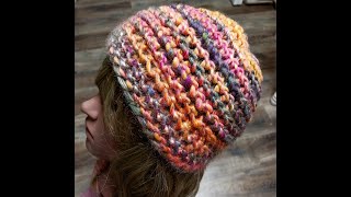 Floating Free Brimless Hat Loom Knit [upl. by Dressel]