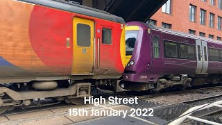 Lincoln High Street Level Crossing 15012022 ft Lincoln Trains [upl. by Kenzie]