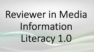 Reviewer in Media Information Literacy 10 [upl. by Enetsirk56]