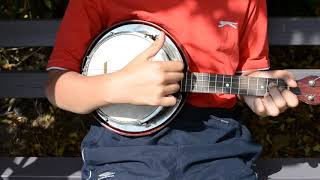 How to learn the triple stroke On ukulele banjolele [upl. by Atsilac]